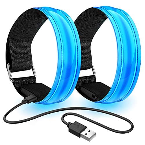 Image of lanpard Rechargeable LED Armband | High Visibility Led Running Lights for Runners | Reflective Running Gear Light Up Armbands Reflectors | Running Gift Accessories for Men/Women/Kids/Pets