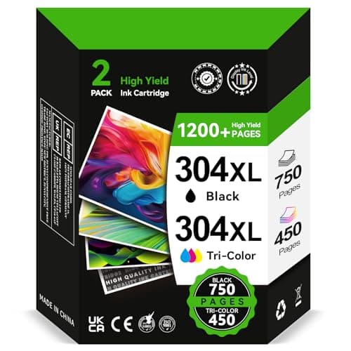 Image of 304 XL Ink Cartridges BK/CMY- 750/450+ Pages, Replacement for HP 304 Ink Cartridges Black and Colour Original, Printer Ink 304 High Yield for Envy 5010 5020 5030 5032 5000 DeskJet 3760 2630 2620 2600
