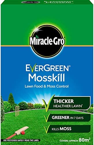 Image of Miracle-Gro 2 x Mosskill Lawn Food and Moss Control, Carton - 80 sq m Coverage, Lawn Food and Moss Control, Fast-Acting, Results in 7 Days, Kill Moss