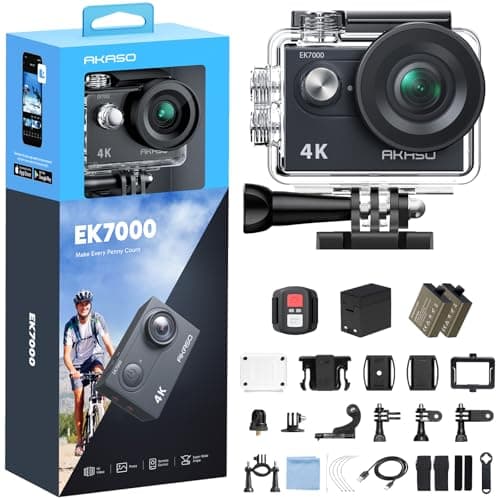 Image of AKASO EK7000 4K30FPS Action Camera - 20MP Ultra HD Underwater Camera 170 Degree Wide Angle Waterproof Camera with Accessory Kit