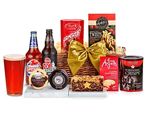 Image of Stratford Real Ale Hampers - Classic Beer Gift Basket with Amber, Spitfire, Luxury Cheese, Artisan Shortbread & Chocolate Truffles - Real Ale Gift Set for Him, from Regency Hampers