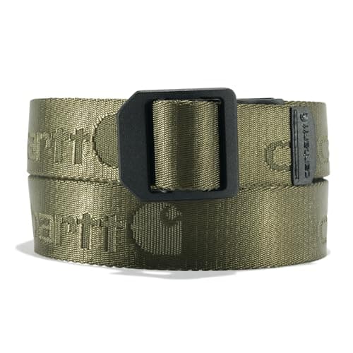 Image of Carhartt Men's Nylon Webbing Ladder Lock Belt, Army Green, M