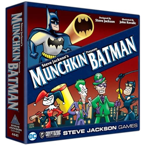 Image of Steve Jackson Games | Munchkin Presents Batman | The Mischievous Fast-Paced Card Game Featuring Iconic Super-Villains for 3 to 6 Players | Ages 10 and Up | English