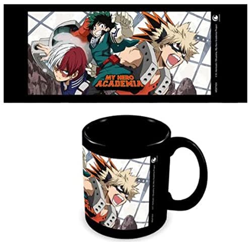 Image of My Hero Academia Mug (Clash Design) 11oz Coffee Mug, Large Mug. Ceramic Black Mug in Presentation Gift Box - Official My Hero Academia Merch