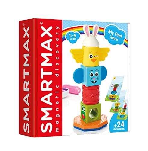 Image of SMARTMAX - My First Totem, Magnetic Discovery Play Set with 24 Challenges, 7 pieces, 1 1/5-5 Years