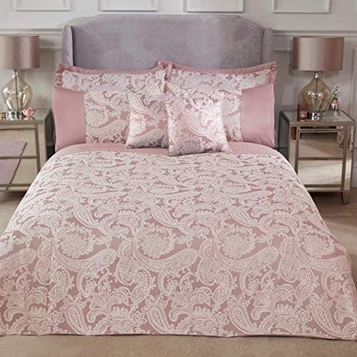 Image of Emma Barclay Duchess - Embellished Jacquard Duvet Set in Blush Pink - Single