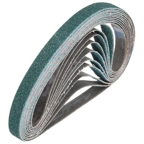 Image of sourcing map 13mm x 610mm Sanding Belts, 10 Pcs 60 Grit Zirconia Abrasive Belt Sander File Belt for Woodworking, Metal Polishing, Knife Sharpener