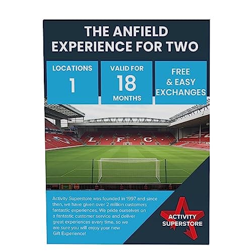 Image of Activity Superstore Anfield Stadium Tour for Two: Meet Legends, Q&A, 3-Course Lunch, Experience Day, Living Room Decor