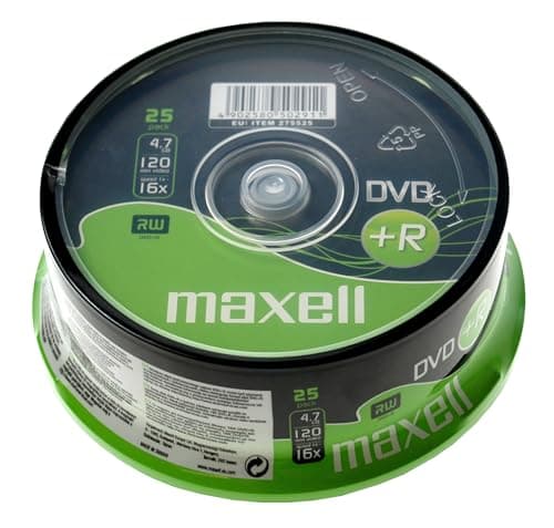 Image of Maxell DVD+R Recordable 4.7GB data, 16x speed - Spindle of 25 Disc