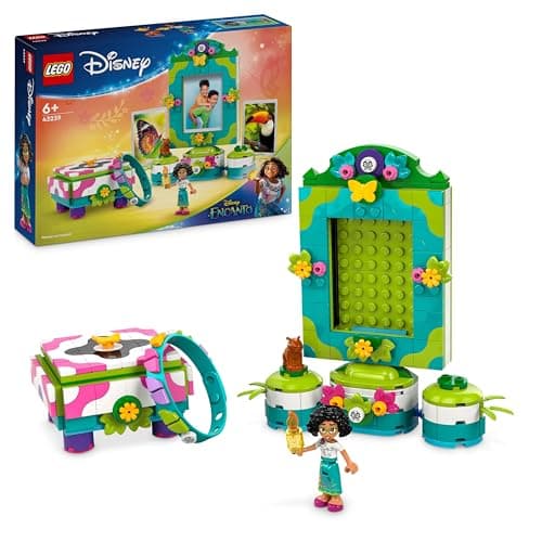 Image of LEGO ǀ Disney Encanto Mirabel’s Photo Frame and Jewellery Box, Buildable Toy for Kids with Wearable Bracelet and Mirabel Madrigal Character Mini-Doll Figure, Gift for Girls and Boys Aged 6 Plus 43239
