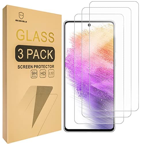 Image of Mr.Shield Screen Protector For Samsung Galaxy A73 5G [Tempered Glass] [9H Hardness] [3-Pack] Screen Protector