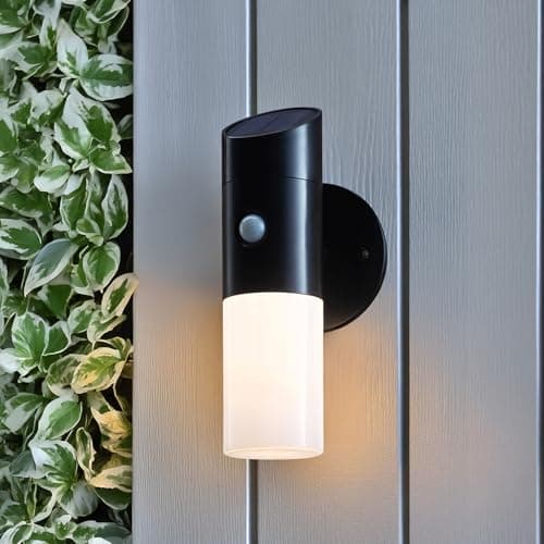 Image of Auraglow Solar Outdoor PIR Sensor Welcome & Security Wall & Fence Light – 3000K Warm White & Colour Changing LED Modes – IP44 Weatherproof