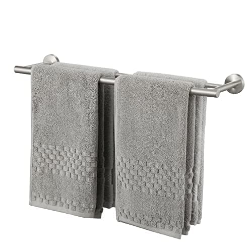 Image of KES Double Towel Rail 60 CM Bathroom Towel Holder Dual Towel rack Wall Mounted SUS304 Stainless Steel Brushed Finish, A2001S60-2