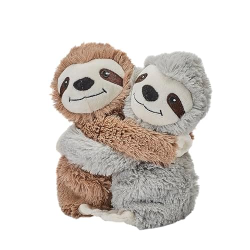 Image of Warmies Warm Hugs Sloth Heat Pad, Microwavable Plushie, Lightly Scented with French Lavender, Heatable Cuddly Sloth for Anxiety and Pain Relief