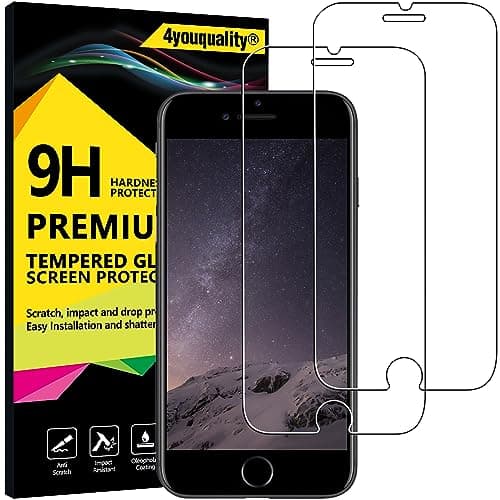 Image of 4youquality [2-Pack iPhone 8 Plus 7 Plus Screen Protector, Premium Tempered Glass Film [LifetimeSupport][Scratch-Resistant][Anti-Shatter] Screen Protector For Apple iPhone 8 Plus and iPhone 7 Plus