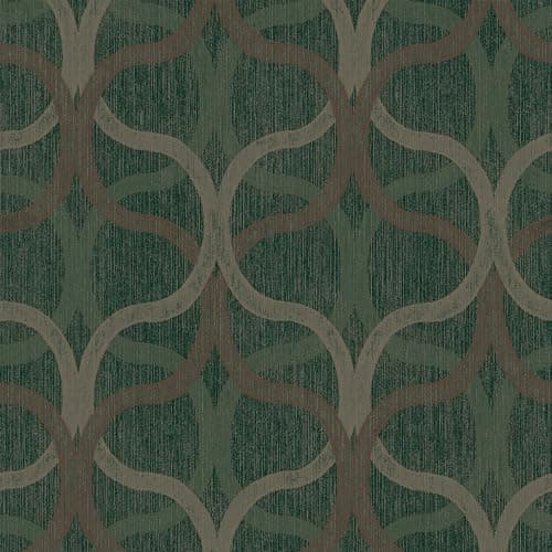 Image of Boutique Refine Geometric Green & Gold Wallpaper | Paste the Wall | Green Geometric | Eco-Friendly
