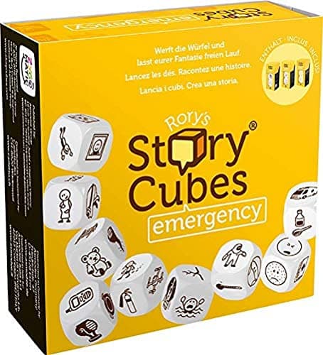 Image of Asmodee - Rory's Story Cubes: Emergency, Giallo - Dice Game for Making Stories, 1+ Players, 6+ Years, Italian Edition
