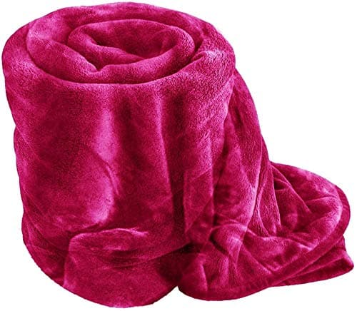 Image of Extra Large Mink Faux Fur Throw 200cm x 240cm - FUSCHIA PINK BY BEDDING ONLINE by Bedding Online
