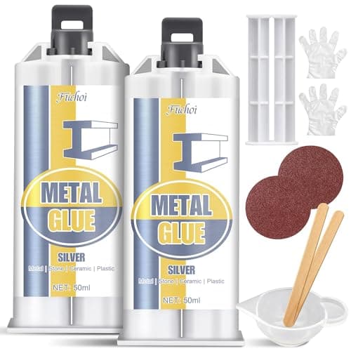 Image of Metal Glue, 100ml Heavy Duty Weld Epoxy Adhesive, 2 Part Super Glue and Liquid Metal Repair Filler for Bonding Stainless Steel, Aluminum, Ceramics, Plastics, DIY, Etc, Waterproof ＆ Heat-Resistant