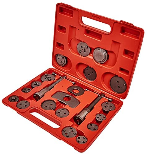 Image of Amtech – Brake Piston Rewind Kit, hardened steel adaptors, left/right wind-back, wide vehicle coverage, blow-moulded case (21pc) incl. 19 adaptors