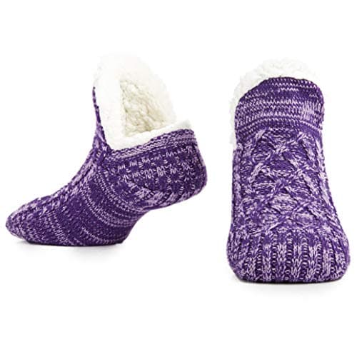 Image of CityComfort Slipper Socks for Women Teenagers, Cosy Warm Fleece Lined Bed Socks - Gifts for Her (Purple)