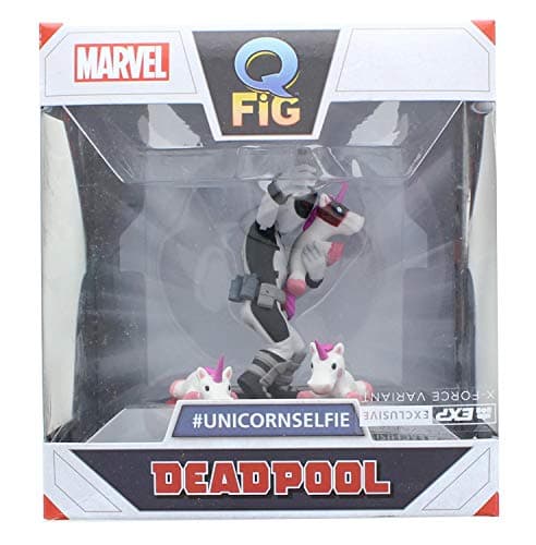 Image of Marvel 3.5 Inch Q-Fig Mini Figure | X-Force Deadpool Unicorn Selfie