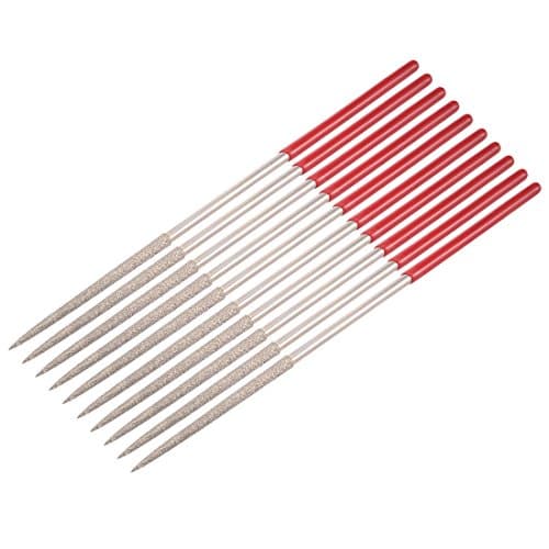 Image of Sourcingmap 10Pcs 3mm x 140mm Round Diamond Needle File 150 Grit
