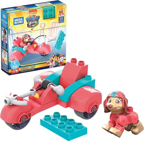 Image of Mattel GYH94 Mega Bloks Paw Patrol The Movie: Liberty’s City Scooter Set, Multicolor, 10.16 cm*10.16 cm*17.78 cm