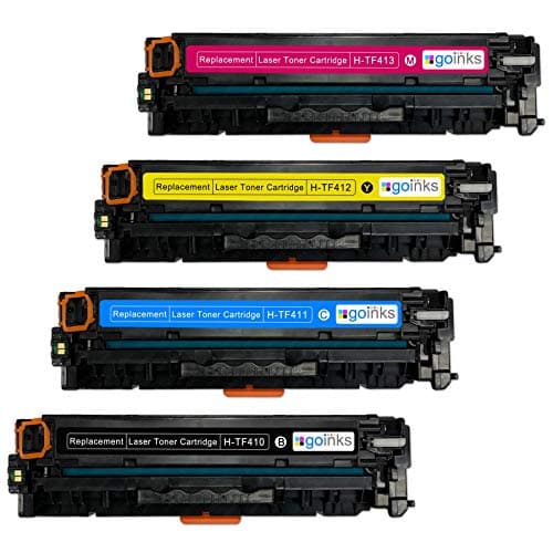 Image of Go Inks 1 Set of 4 Laser Toner Cartridges to replace HP CF410A/CF411A/CF412A/CF413A Compatible/non-OEM for HP Colour Laserjet Pro Printers (4 Toners)