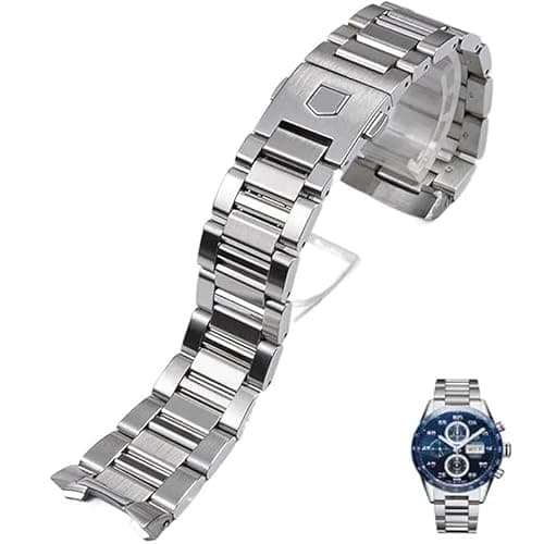 Image of London Craftwork 22mm Stainless Steel Watch Bracelet For Tag Heuer Carrera CBN2A1D WAY201S Series