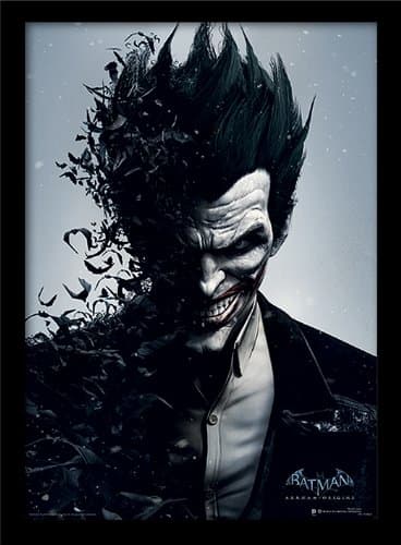 Image of Pyramid International "Batman Arkham Origins (Joker) Framed Print Memorabilia, Multi-Colour, 30 x 40 cm