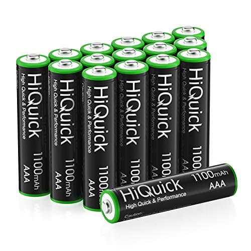 Image of HiQuick 16 x AAA Batteries, Rechargeable 1100mAh Ni-MH Battery High Capacity Performance 1200 Tech 1.2V NiMH AAA Rechargeable Battery