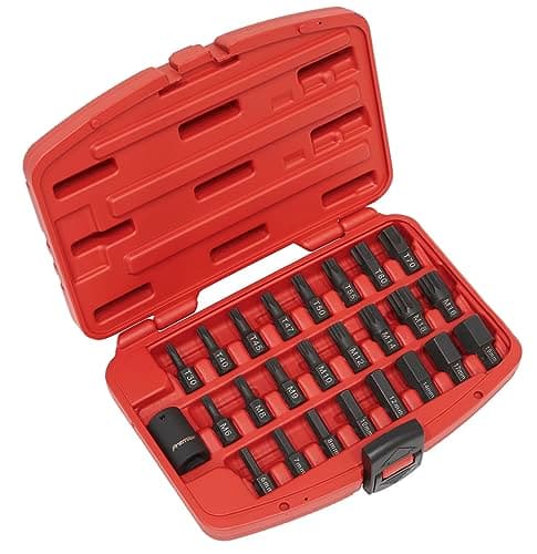 Image of Sealey AK5612 25pc 1/2"Sq Drive Impact TRX-Star*/Hex/Spline Bit Set