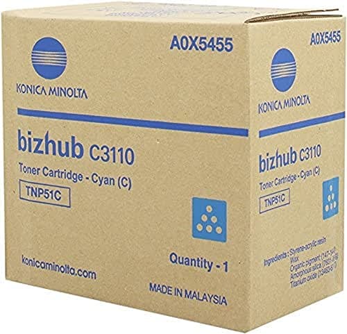 Image of Konica Minolta A0X5455 - Minolta Toner Cartidge TNP 51 cyan bizhub C3110