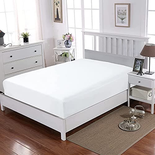 Image of Egyptian Cotton 30cm Extra Deep Fitted Sheet T-200 Thread Count Luxury Hotel Quality Non - Iron Single Double King Super King (White, Single)