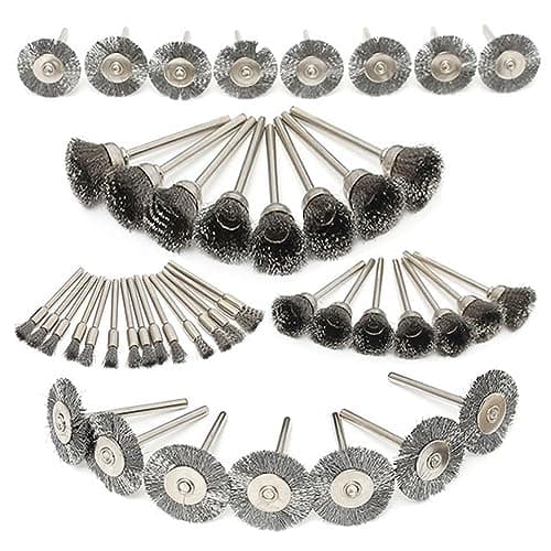 Image of Bestgle 45PCS Steel Wire Wheel Brushes Polishing Set, Buffing Accessories Kit for Rotary Tool, Rust Removal & Surface Cleaning