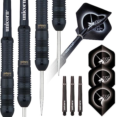 Image of Unicorn Steel Tip Darts Set | Core Black Brass Barrels| Style 2| 20 g