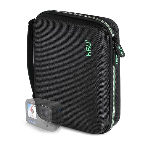 Image of Protective Carrying Case by HSU for GoPro Hero (2018), Hero 7 Black, Hero 6, 5, 4, LCD, Black, Silver, 3+, 3, 2 and Accessories, Light and Medium Security Bag, Compact and Safe Action Camera Travel