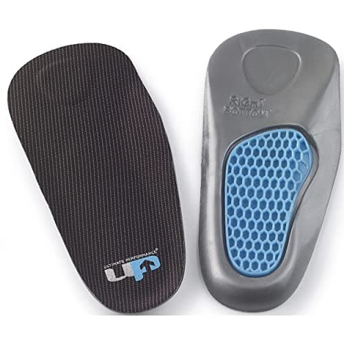 Image of Ultimate Performance UP Ultimate Gel Heel and Arch Support 3/4 Insole, Large/X-Large, Black/Blue