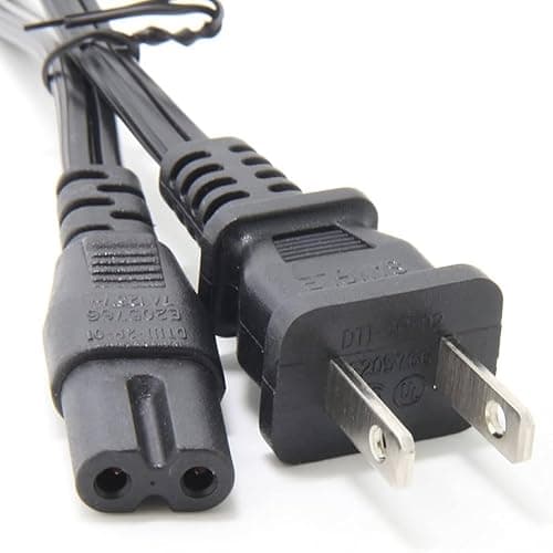 Image of ABC Products® USA United States of America and Canada Bipolar Power Figure 8 Supply Cord Mains Cable Lead Plug C7 1.8M Long