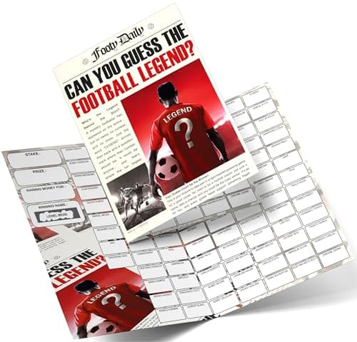 Image of Fundraiser Hero Football Legend Fundraising Scratch Card A4 Size - 100 Names - Double Sided 330gsm Card