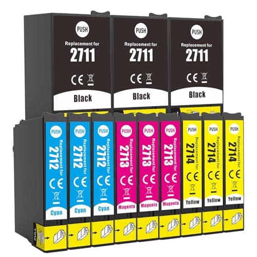 Image of JoyPrinting 27XL Ink Cartridges compatible for Epson 27XL Multipack for Espon Workforce WF-7720 WF-7610 WF-7710 WF-7620 WF-7715 WF-7110 WF-7210 WF-3640 WF-3620 (3BK/3C/3M/3Y 12PK)