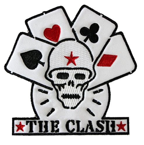 Image of The Clash Skull / Cards iron-on / sew-on cloth patch (cv)
