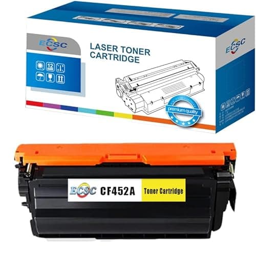 Image of ECSC Toner Cartridge CF452A For Printer, Compatible With HP Colour LaserJet Enterprise Flow MFP M681z MFP M682z (Yellow, 1-Pack)