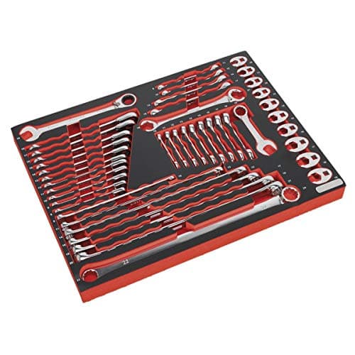 Image of Sealey Tbtp11 Tool Tray with Specialised Spanner Set 44Pc