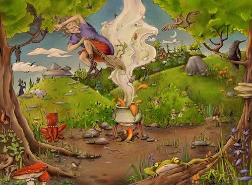 Image of Ravensburger 12000777 - Fantasy mystic which - 500 pieces jigsaw puzzle – Puzzle for adults and kids age 12 years up,