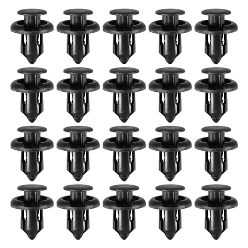 Image of Partuto Push Type Retainer Clips No.91503SZ3003 - Car Inner Bumper Door Fender Fastener Rivet Kit - for Honda Accord 1997-2011 Plastic Black - 20 Pcs