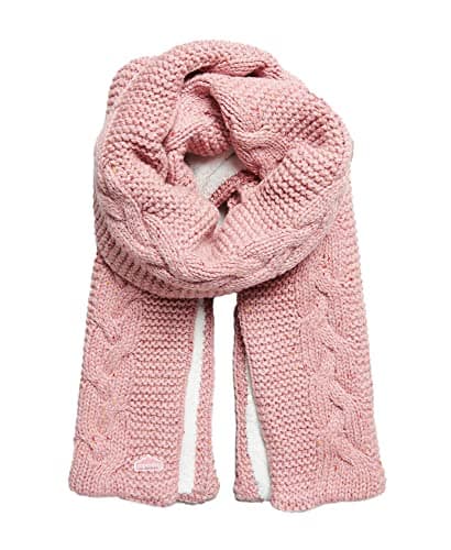 Image of Superdry Women's Vintage Cable Scarf (Rose Tweed)