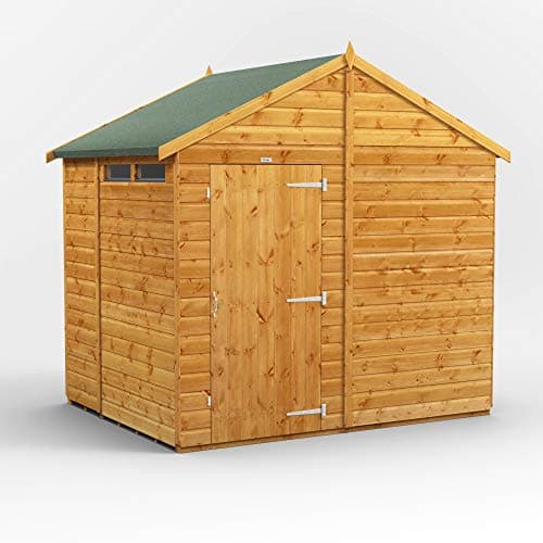 Image of POWER Sheds wooden shed. 6x8 apex wooden garden shed. Security shed 6 x 8.