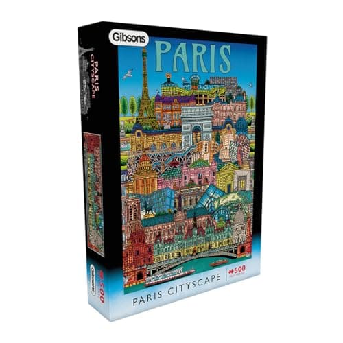 Image of Gibsons Paris Cityscape Jigsaw Puzzle 500 Pieces for Adults & Teens Premium Puzzle with Thickest Board France Architecture & Landmarks Sustainable 100% Recycled Great Gift Idea